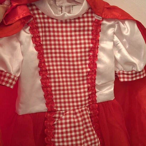Carnival costume Red Riding Hood checked baby like new
