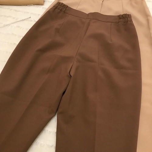 Fabric pants size 36, pack of 2, beige and brown