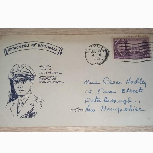 USA envelope for World War II 1945 used