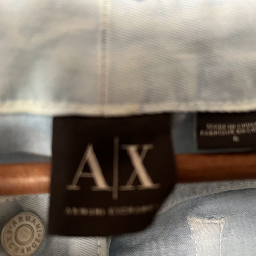 Armani A/X Exchange light blue bleached denim jeans, size 6