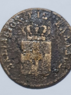 Coin of King Otto 5 lepta 1849 used, rare