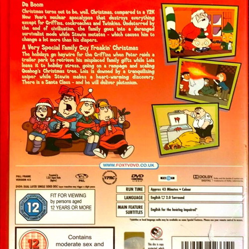 Family Guy Happy Freakin Christmas DVD new, English subtitles