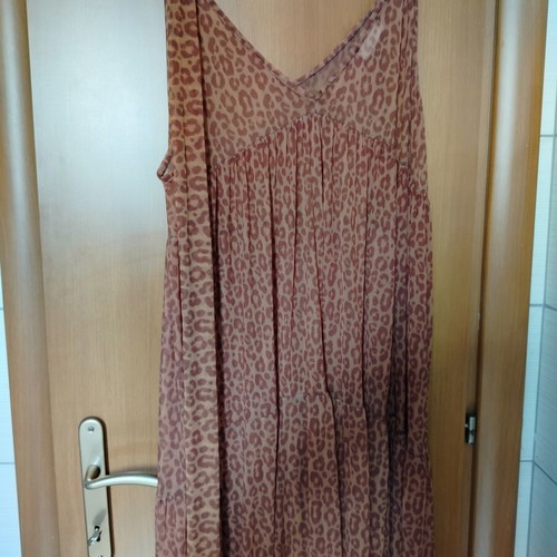 Karavan dress like new, sheer with gold strap and belt