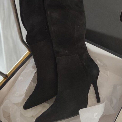 Marian suede leather boots new, black, size 39