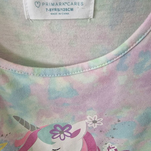 Unicorn dress like new size 7-8 Primark