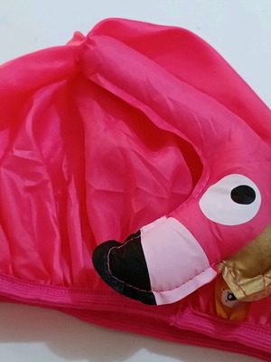 Plastic swimming cap with flamingo figure new