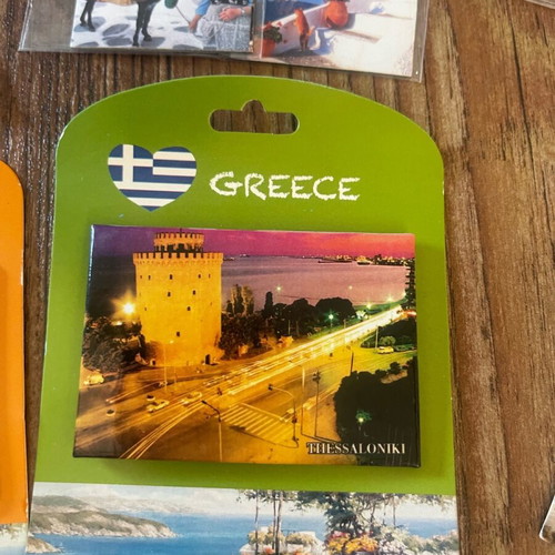 Souvenir magnets new, pack of 7 for Greece