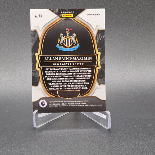 2022 Select Premier League Terrace Pink Ice Prizm Allan Saint-Maximin #73 Newcastle United card