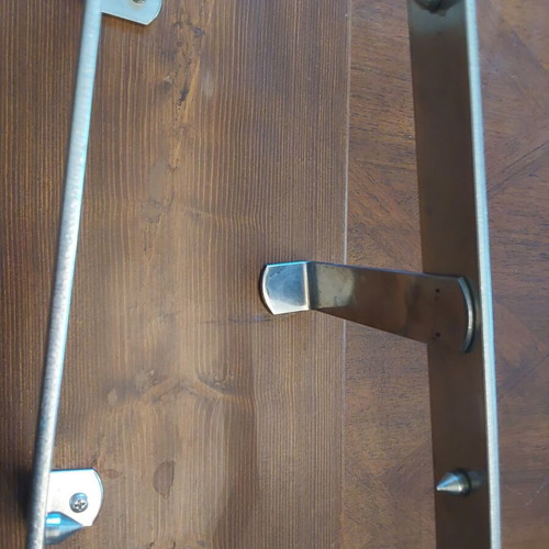 Professional ham and prosciutto cutting board new, wood and inox