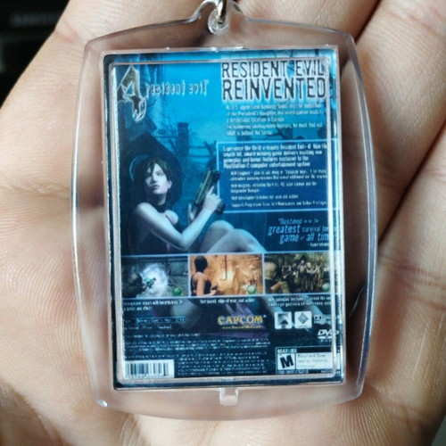 Resident Evil 4 PS2 keychain new