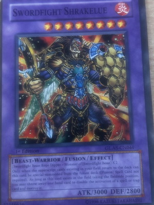 Swordfight Shrakelue Yu-Gi-Oh! card, Metal Raiders series, English edition