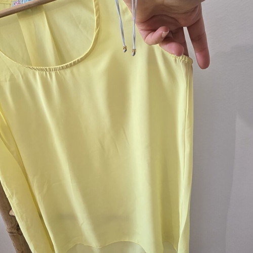Lipsy London Asymmetric Yellow One Size Top Like New