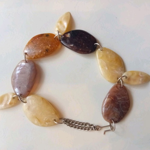 Choker women's new for thin neck, beige and brown