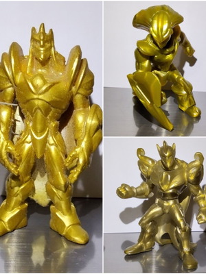 Gormiti Golden Edition Lords Koga, Keryon, Helios set like new, 3 pieces