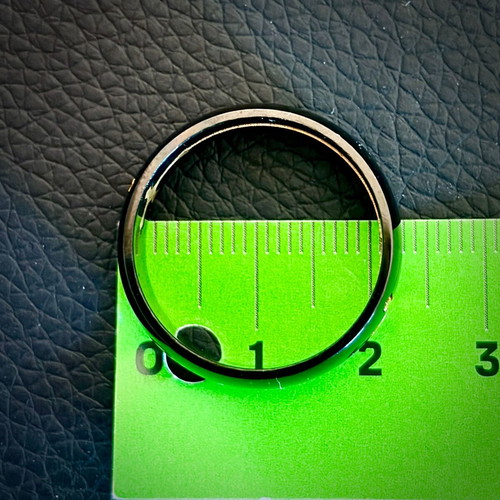 Black ring with removable gold crosses, M FORGE