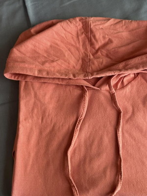 Women's short-sleeve hoodie like new, size M, orange