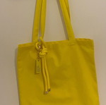 Aldo shoulder bag used, yellow with charm