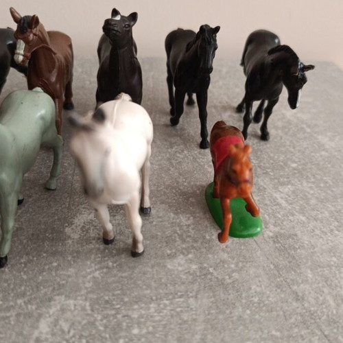 Horse figures used, pack of 12, 10 cm height