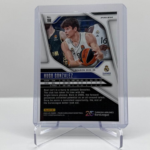 Panini Prizm Euroleague 24-25 Hugo Gonzalez 25th anniversary SP like new