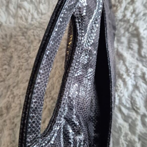 Nine West clutch bag like new, gray python print