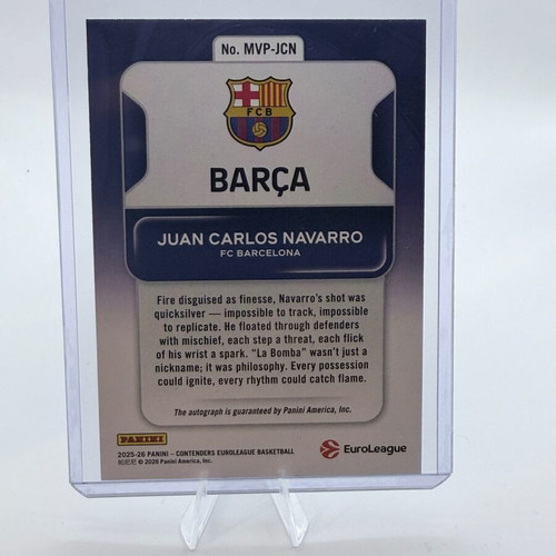 Panini MVP Contenders Juan Carlos Navarro 1/1 Auto Serial # 2025-26 like new