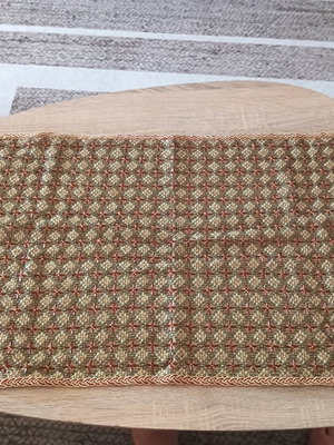 Handmade beaded table runner, approx. 1.10 m