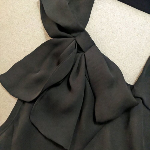 Sisley top like new, black, backless and semi-transparent
