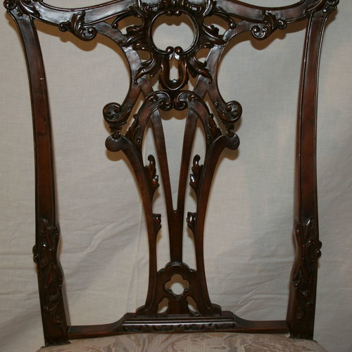 Chippendale dining set 19th century used, French walnut