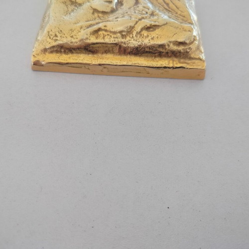 Bronze relief micro sculpture by Vassalou used