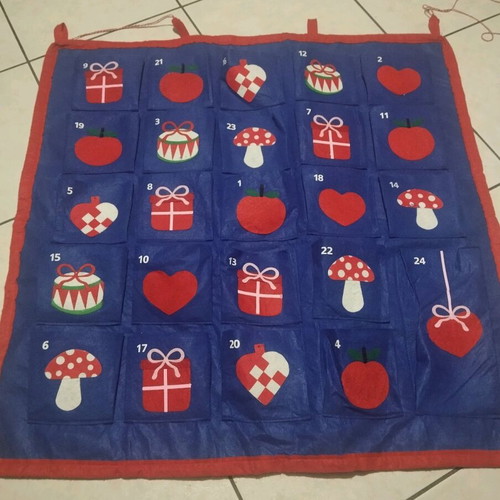 Felt Christmas calendar used Flying Tiger