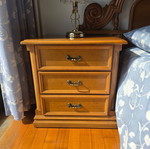 Solid Walnut Double Bed with 2 Nightstands used