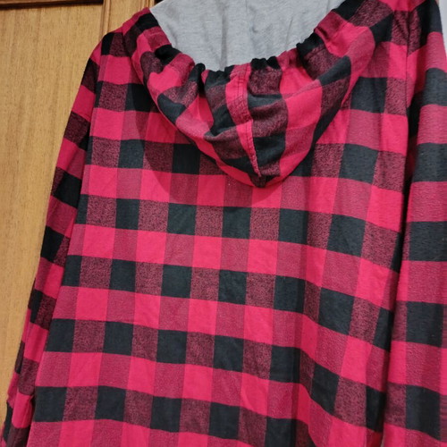 Men's hoodie sweatshirt used, black and red, size M