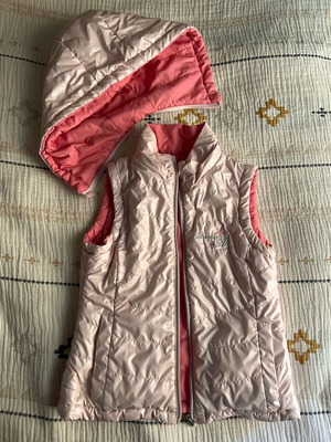 Alouette girls' sleeveless jacket used, double face, ages 4-6, pink