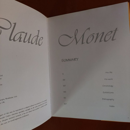Claude Monet Hardcover Book New with Rich Photographic Material