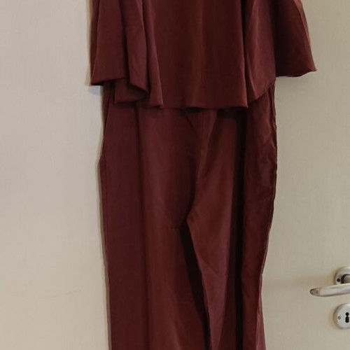 BSB one-piece jumpsuit new, size XS-S, brown and red