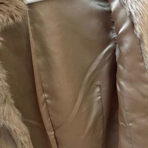 Silvian Heach faux fur vest like new, size Large, beige