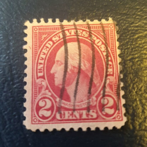 1923 2c Washington carmine stamp used, per. 11x10, Scott #579