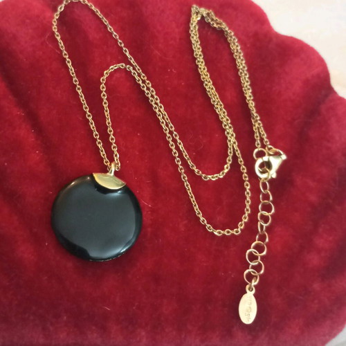 Silver 925 Evil Eye Necklace gold plated with enamel like new