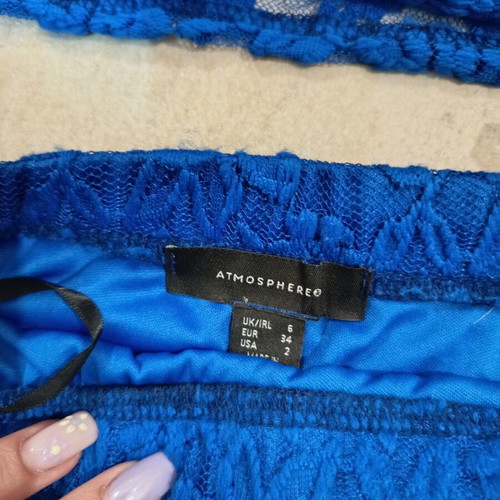 Blue skirt and top set like new
