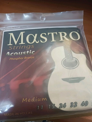 Mastro acoustic guitar strings medium new 11 50