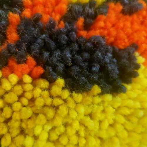 Vintage knitted wall art 1970 era, size 70 x 51.5, new