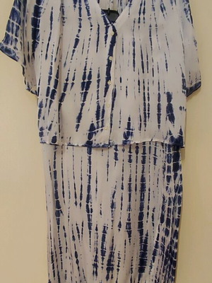 Σετ μπλούζα και φούστα βισκόζ μεταχειρισμένο, μέγεθος S