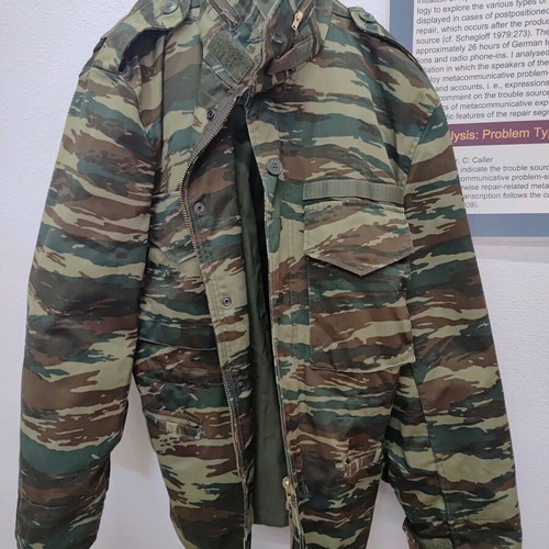 Greek army jacket new, size small