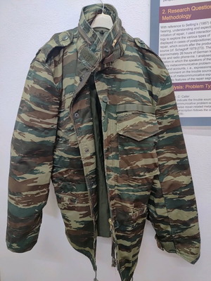 Greek army jacket new, size small