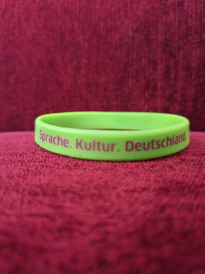 Rubber bracelet used, German green