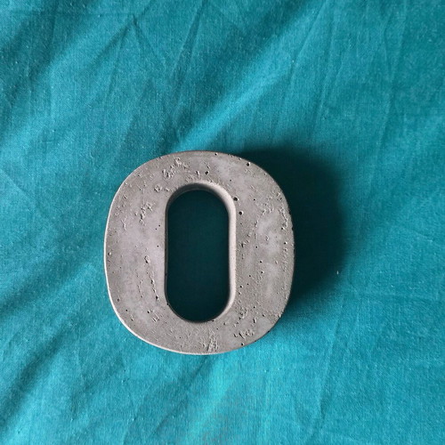 Concrete decorative number 0, handmade