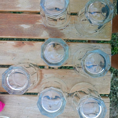 Whiskey glasses used, set of 8 lowball