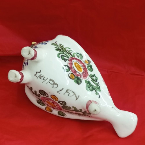 Skyros old handmade ceramic candle holder