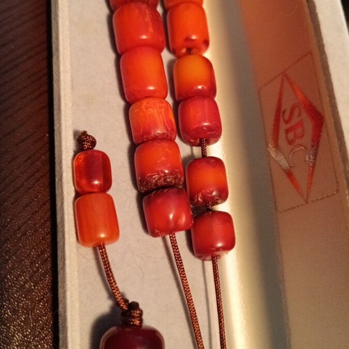 Komboloi handmade from mastic, new