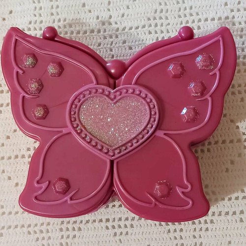 Barbie Glitter Butterfly Jewelry Box Mattel 2005 like new